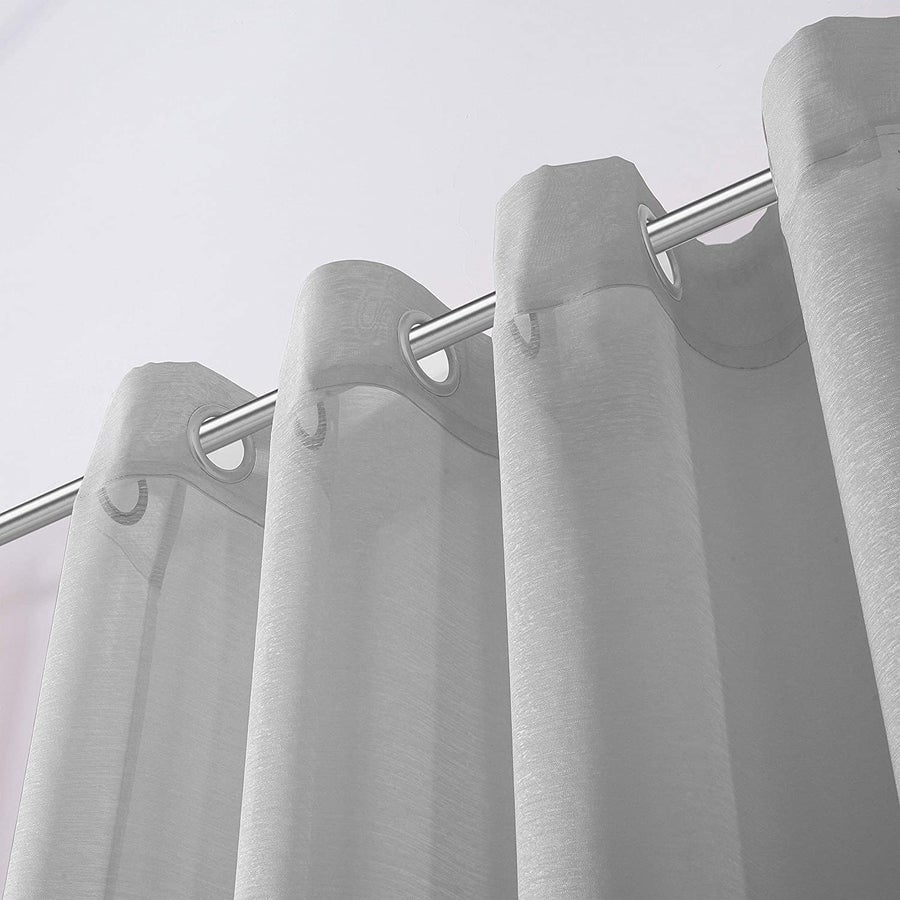 Dainty Home Traditional 2 Piece Solid Print Sheer Curtain Set