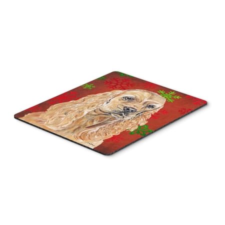 Buff Cocker Spaniel Red Snowflakes Holiday Mouse Pad Hot Pad or Trivet price history on PriceWatchPro