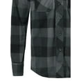 thumbnail image 4 of FashionOutfit Men's Casual Plaid Flannel Woven Long Sleeves Button Down Shirt, 4 of 4