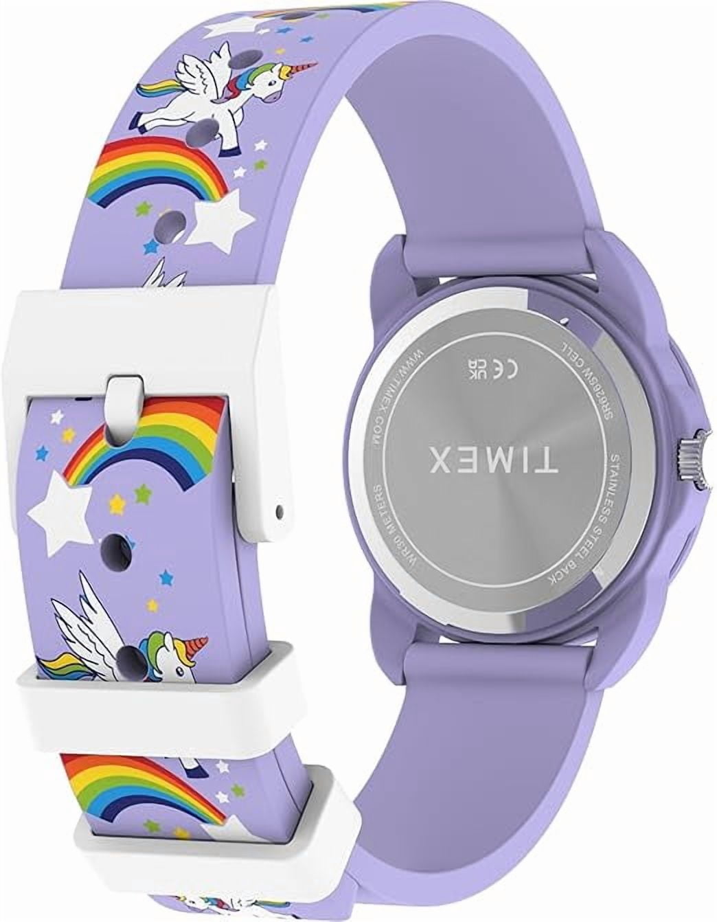 Timex Youth Kids Time Teacher 30mm Watch - Purple Strap White Dial Purple Case