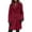 Wine, variant on Women's 2025 Winter Double Breasted Plush Coat, Mid-Length Fleece Lined Trench Coat, Lapel Collar Warm Outerwear, Soft Faux Shearling Jacket, Elegant Cold Weather Protection Light Pink XXL