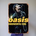 thumbnail image 3 of Placa Metal Vintage Oasis Band Pintura Hierro Rectangular Arte Pared Artesanía 30x40cm, 3 of 9