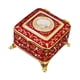thumbnail image 2 of Caja de joyería vintage perfecl decorativa metal rojo, 2 of 8