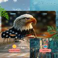 thumbnail image 5 of 1 Pcs 2D Flat License Plate Covers & Frames, American Eagle For Decorative Front, Waterproof For Decoration Aluminum License Plate Covers & Frames Cover For Men Women, 12" X 6", 5 of 7