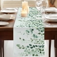 thumbnail image 3 of Table Runners 90 Inches Long Dress Scarves, Sage Green Eucalyptus Leaf Farmhouse Coffee/Dining/Kitchen Table Runner for Living Room, Spring Leaves Botanical 13x90 Inch, 3 of 9