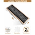 thumbnail image 4 of Stair Treads for Wooden Steps,Black Boho Geometric Peel and Stick Stair Treads with Reusable Adhesive,Vintage Southwestern Stripes Non Slip Indoor Stairs Runner Rugs Mats for Elders Dogs 8"x30" 15PCS, 4 of 7