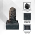 thumbnail image 4 of XBrand 31.75"H Gray Fiberglass Outdoor Modern Pillar Stone Textured Underground Water Fountain With Auto Shut Off Pump, Includes Underground Tank, Modern Outdoor Fountain, Lawn and Garden Décor, 4 of 11