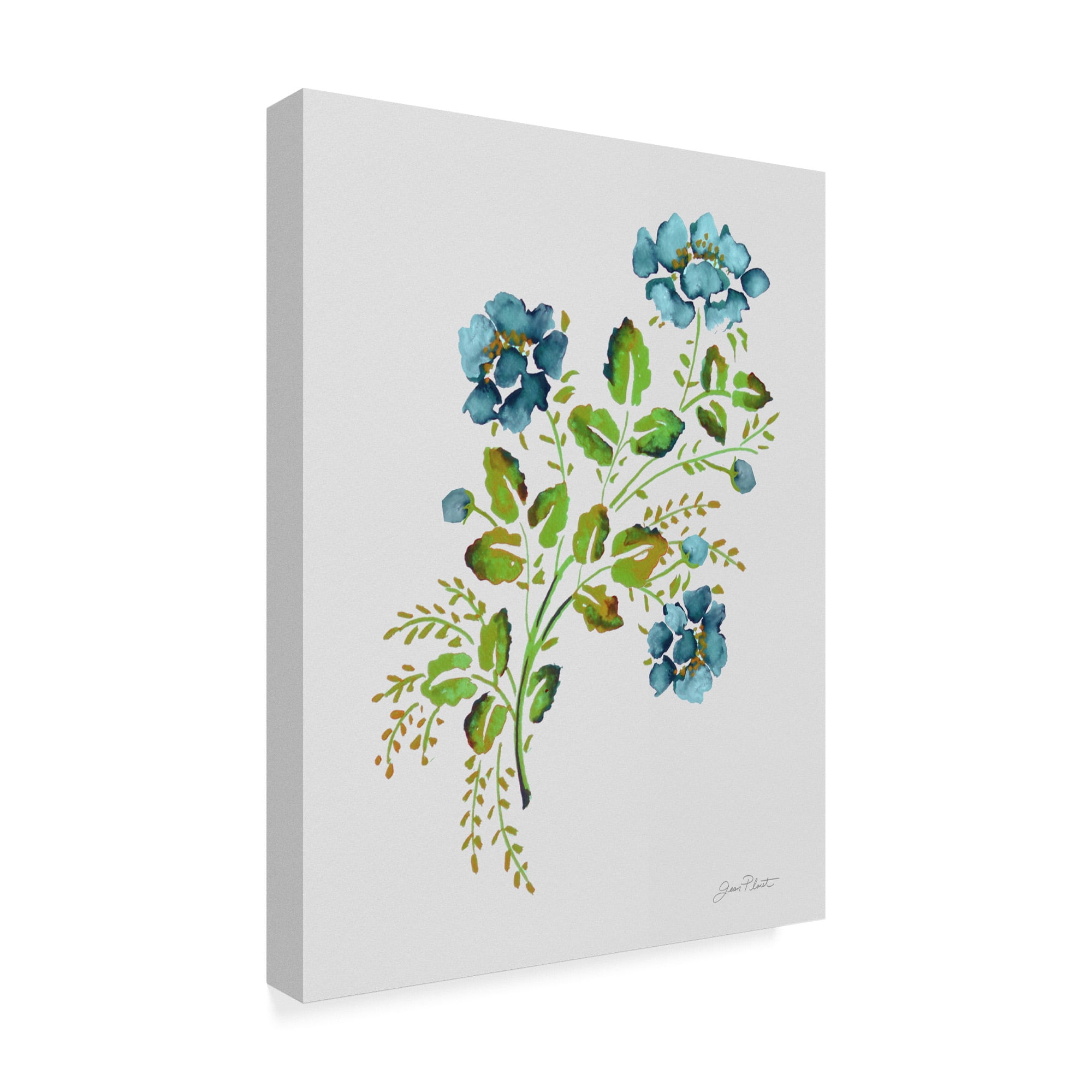 Trademark Fine Art 'Wild Rose Blue 1' Canvas Art by Jean Plout
