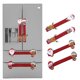 thumbnail image 1 of Un juego de 4 fundas navideñas para manija de puerta de refrigerador, cubierta polar 3D para refrigerador de doble puerta, decoraciones para manijas de lavavajillas y microondas de cocina, 1 of 2