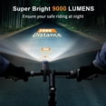 thumbnail image 3 of Luces de bicicleta OLDBER Faro delantero de bicicleta de 9000 lúmenes con luces traseras, 3 of 8