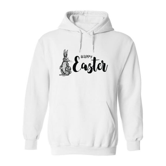 Happy Easter Slogan Hoodie Men -Image by Shutterstock, Male Small