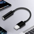 thumbnail image 2 of 8PCS Adaptador 3 5 Mm A Tipo C Cable Adaptador Auxiliar 10 Cm Tipo C A 3 5 Mm para (negro), 2 of 5