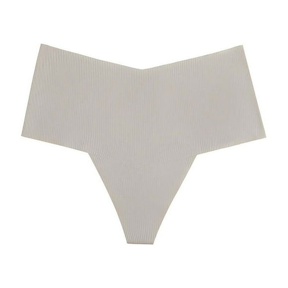 Bigersell No Show Underwear for Women Clearance Satin Panties Period Panty Style P-1176 Spandex Shaping Panties Ladies Thongs Briefs High Waist Women's Panties Khaki S