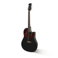 thumbnail image 6 of 41inch Cutaway Round Back Acoustic Guitar Spruce Top Grape Hole, Black, 6 of 10