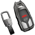 thumbnail image 1 of Zinc Alloy Key Fob Cover,Keychain,Full Protection Car Key Case for Audi A4 A5 A6 A7 Q5 R8 S4 S5 S6 S8 SQ5 SQ7 TT RS4 Smart Remote Keyless Keyshell Accessories,Gun Color,For Audi A, 1 of 7