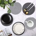 thumbnail image 3 of HEVIRGO 4PCS Cotton Table Mat Heat-Resistant Table Placemat Reusable Simple and Elegant Coasters Simple and Elegant Dining Table Protection Pad Suitable for Dining Table Decorations, 3 of 10