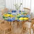thumbnail image 3 of Floral Lemon Tablecloth Yellow Fruit Print Cute Summer Style I Love Lemons Kitchen Decor, 3 of 5