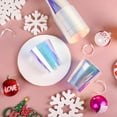 thumbnail image 4 of 25 Iridescent Plastic Cups Holographic Clear Party Cups 12oz Rainbow Disposable Cups for Bachelorette Birthday Wedding Mermaid Party Beverage Drinkware Supplies, 4 of 4