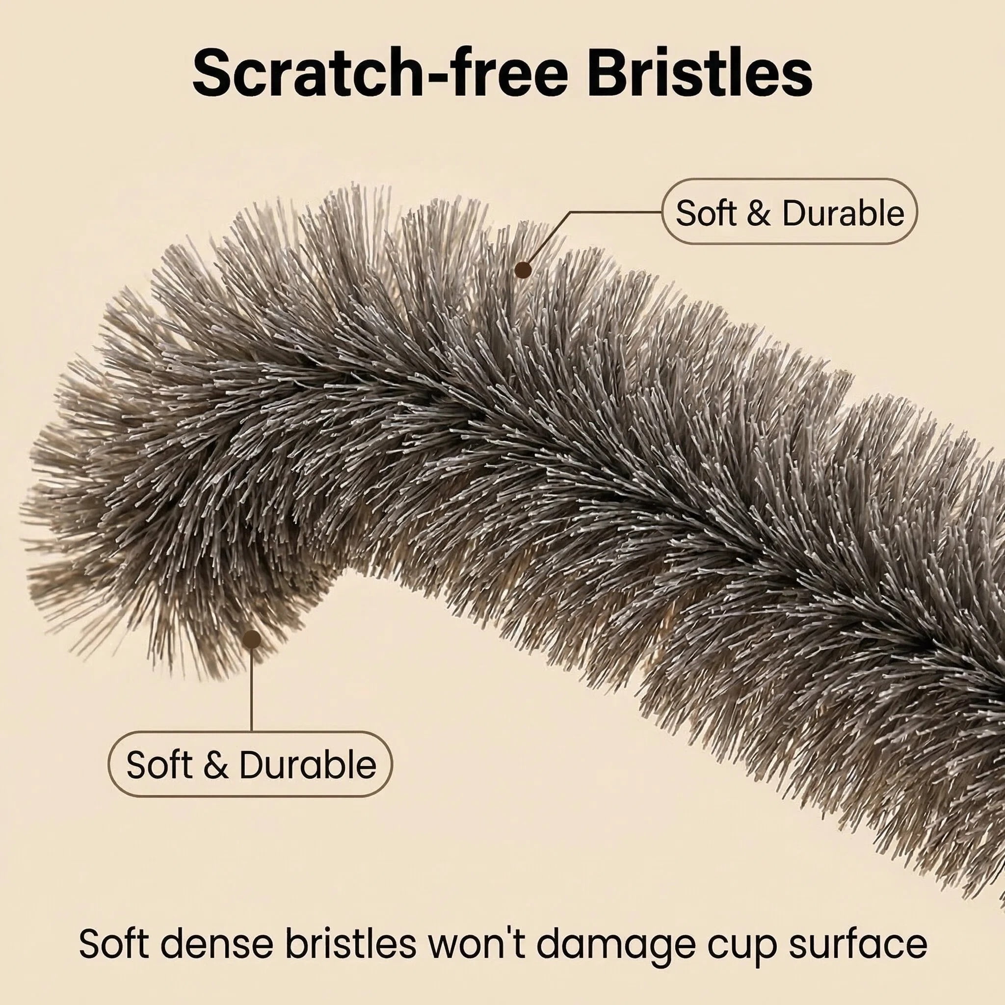 2 in 1 Cleaning Brush 13 Inches, Detachable Dual-Head Brush for Blender Cleaning Brush, Fruit Juicer Machine Clean Brush, Flexible Bendable Cup & Bottles Brush for Kitchen Appliances