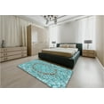 thumbnail image 4 of Ahgly Company Indoor Square Patterned Sea Turtle Green Area Rugs, 4' Square, 4 of 6