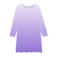thumbnail image 4 of Spazoro Kids Girls Dress, Fashion Fall Winter Long Sleeve Ruffled Dresses for Childs Girls Purple Size 11 T, 4 of 5