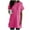 Hot Pink, variant on Womens Tops Plus Size Pockets Short Sleeve Hooded Slit Medium Long Blouses