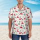thumbnail image 2 of Balery Vintage Christmas Reindeer Camisas hawaianas de manga corta para hombre, camisas playeras de corte holgado, camisas de vacaciones con botones,Medium, 2 of 7