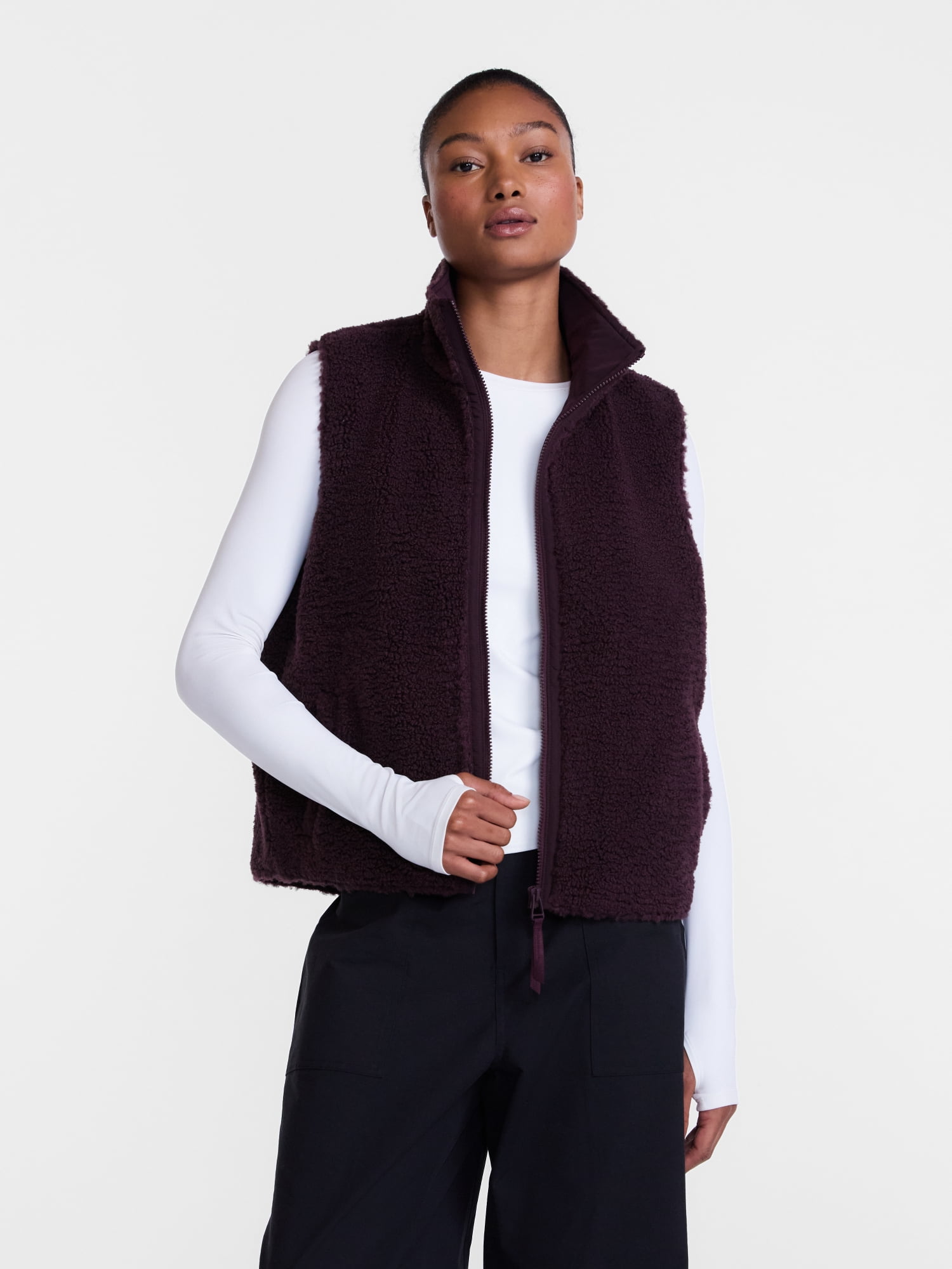 Ozark Trail Women's and Women's Plus High Pile Vest, Sizes XS-3X