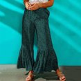 thumbnail image 6 of Ernkv Women's Pants Polka Dots Fashion Full Length Trousers Wide Leg Pants For Lady Wife Daughter Girlfriend Comfy Lounge Casual Green S, 6 of 9