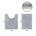 thumbnail image 3 of Juego de Alfombrillas de Baño SHACOS en Forma de U 40x60 cm y 50x60 cm Gris, 3 of 8