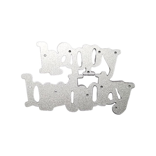 Moyic Manualidad de cerdito, troqueles de corte de metal, plantilla de corte, letras de feliz cumpleaños, molde artesanal para corte de papel, Herramientas y accesorios para hornear Moyic HA005824-00