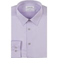 thumbnail image 3 of Calvin Klein LILAC Men's Slim-Fit Non-Iron Herringbone L/S Shirt, US 14.5 32/33, 3 of 4