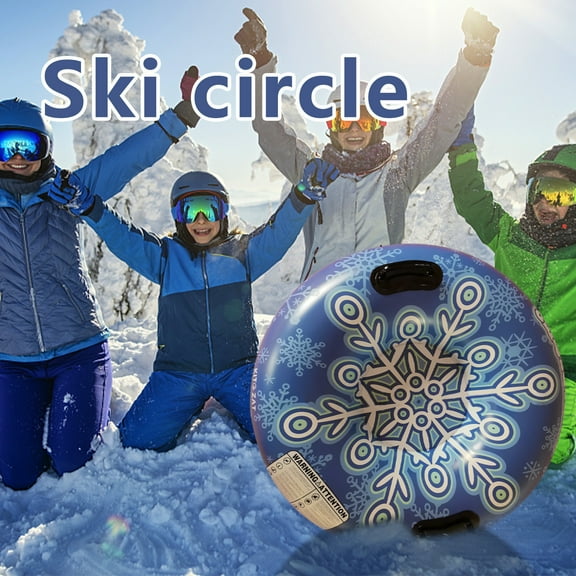 karymi Snow Tube for Winter Happy Inflatable 35 Inch Heavy Duty Snow Sleds for Kids and Adults up to 90% off