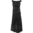 thumbnail image 1 of Tadashi Shoji Vestido de lentejuelas para mujer, negro, mediano, 1 of 2