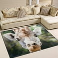 thumbnail image 2 of Coolnut Close Up of Giraffe Face Area Rug Carpet 5x4 Light Weight Polyester for Living Room Bedroom, 2 of 6