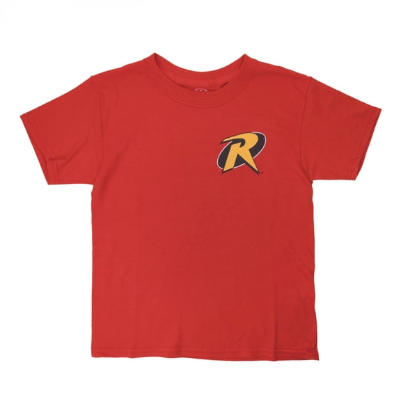 Batman Boys' Robin Logo Childrens T-shirt Red