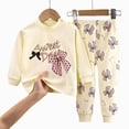 thumbnail image 4 of NOLDARES 2pcs Toddler Infant Baby Boy Fall Winter Clothes Print Long Sleeve Sweatshirt + Casual Pants Outfits Set Casual Clothing(Beige,5-6 Y), 4 of 4
