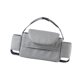 thumbnail image 4 of Bolsa de pañales para bebé, bolsa organizadora de pañales, fácil de instalar, con portavasos, bolsa de lona liviana y elegante para cochecito de bebé Gris, 4 of 8