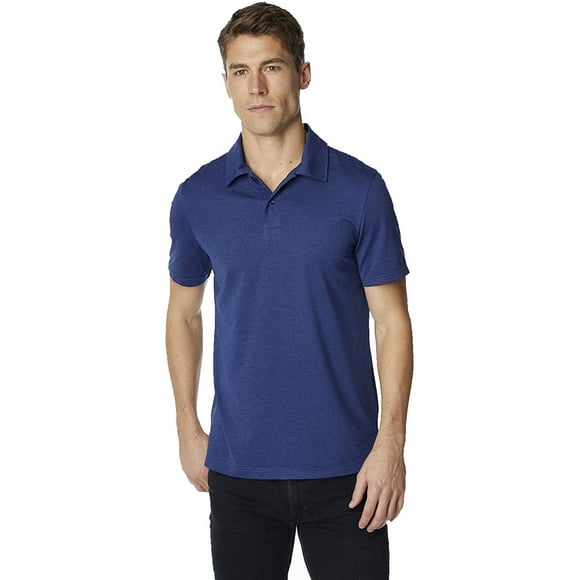 32 DEGREES Mens Wicking Golf Performance Polo Shirt, Ht Royal Blue, Small
