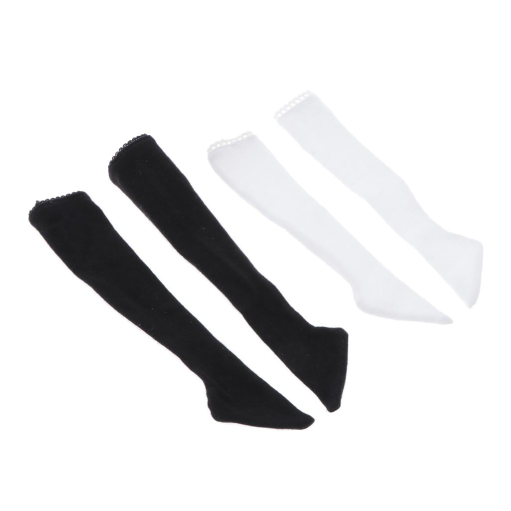 Pair of Doll Black Stockings Knee Socks For 1/4 BJD for DOD for YOSD Dolls 