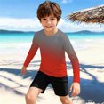 thumbnail image 2 of Shadoumai Boys Girls Sun Swim Shirt Long Sleeve Rash Guard For Beach Pool Water Sports Summer UPF 50+, 2 of 5