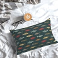 thumbnail image 3 of Salouo River Freshwater Fish Pattern Pillow Cases,1PC Pillow Covers with Envelope Closure Decorative Pillow Case for Bed Couch,Pillows Not Included-14"x20", 3 of 6