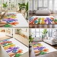 4'x6' Area Rugs, Colorful Hands Print Indoor Outdoor Area Rug for ...