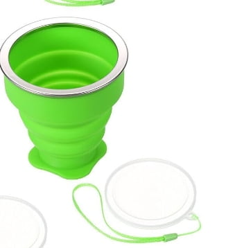 RKXQT Home and Garden Parts 5pcs Collapsible Water Bottle 200mL Travel Folding Water Cup Green