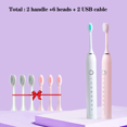 thumbnail image 3 of Cepillo de dientes sónico para adultos, cepillo de dientes eléctrico recargable oral con agua, alambre de lengua, irrigación dental, blanco, negro, regalo de la casa, 3 of 5