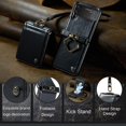 thumbnail image 2 of Etui Compatible avec Samsung Galaxy Z Flip 4, Housse de Protection en Cuir Pu avec Anneau et Dragonne, 2 of 5