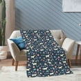 thumbnail image 4 of XMXT Throw Blankets, Cartoon Dog Blue Background Bed Blanket for Bedroom Sofa, 50 x 70 inches, 4 of 9