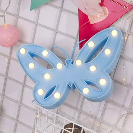 

Butterfly Alphabet Lights LED Light Up White Plastic Letters Standing Hanging
