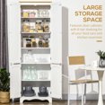 thumbnail image 4 of HOMCOM Armoire de Rangement de Cuisine Autoportante avec 4 Étagères, 4 Portes, 4 of 10