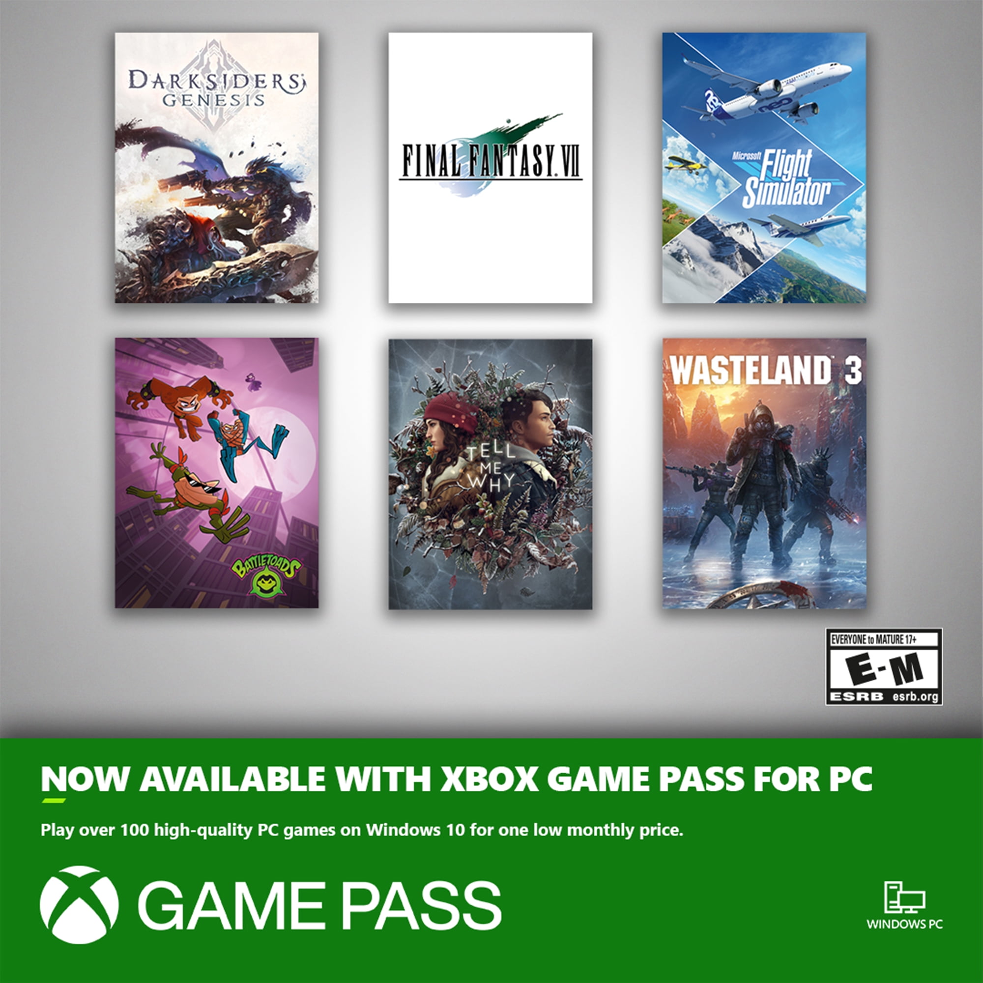 Xbox Game Pass For Pc Microsoft Windows 10 Digital Download Walmart Com